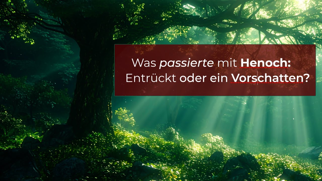 Was geschah mit Henoch: Entr&uuml;ckt oder ein Vorschatten auf das Ende der Tage?