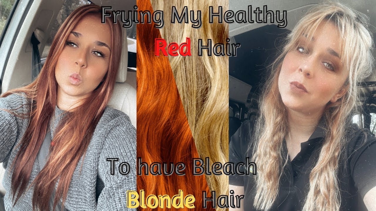 Watch Me Take My Hair From Red to Blonde ~ Step by Step Tutorial Follow Along ~At Home Bleach How To