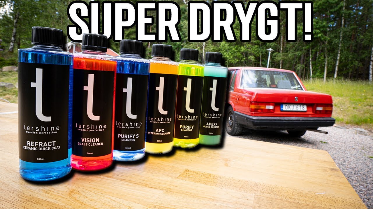 PROVAR TERSHINE PRODUKTER || UTVÄNDIG TVÄTT VOLVO 740 || DEL 1 av 2