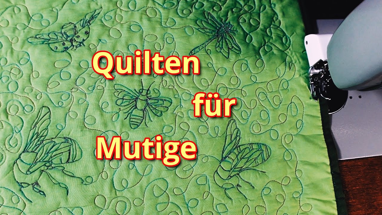 Tipps zum Quilten schwieriger Motive. Insekten als Blickfang in ein all Over Motiv!