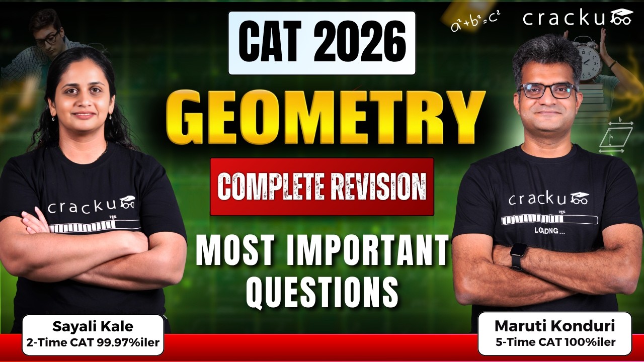 CAT 2026 Geometry Marathon 🔴 Complete Geometry Revision for CAT | Maruti Sir & Sayali Ma&rsquo;am