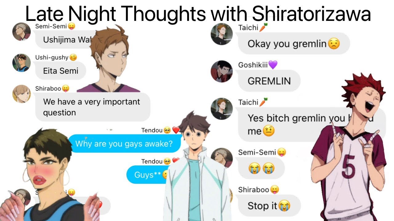 Late Night Thoughts With Shiratorizawa | Haikyuu Texts