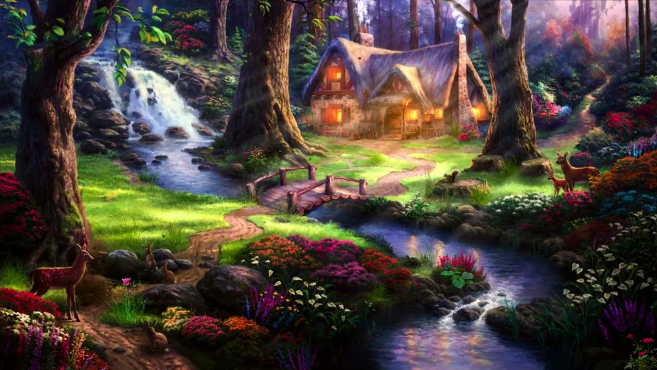 Ambient Classroom Soundscapes | Calming Storybook Babbling Brook Background Noise (1 Hour)