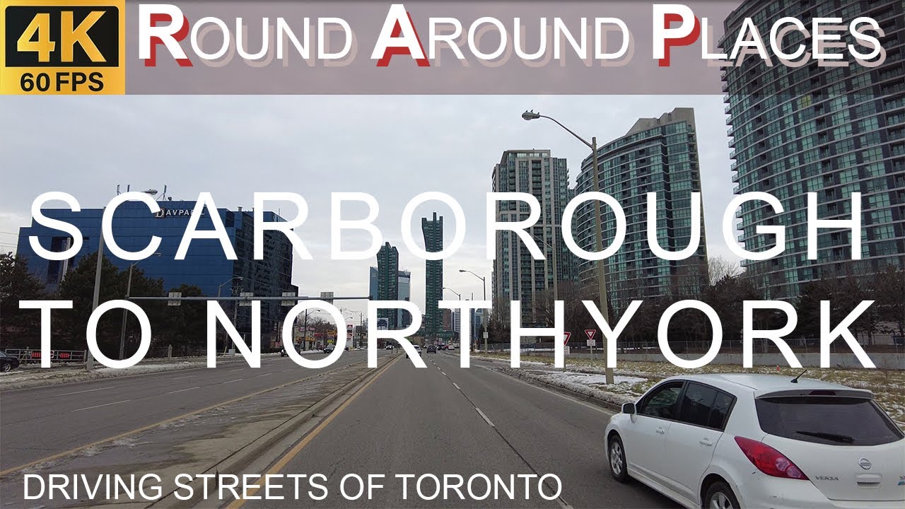 TORONTO DRIVE 4K  CHILL DRIVE DRIVING AROUND SCARBOROUGH TO NORTH YORKSNOWFALL DECEMBER 2022