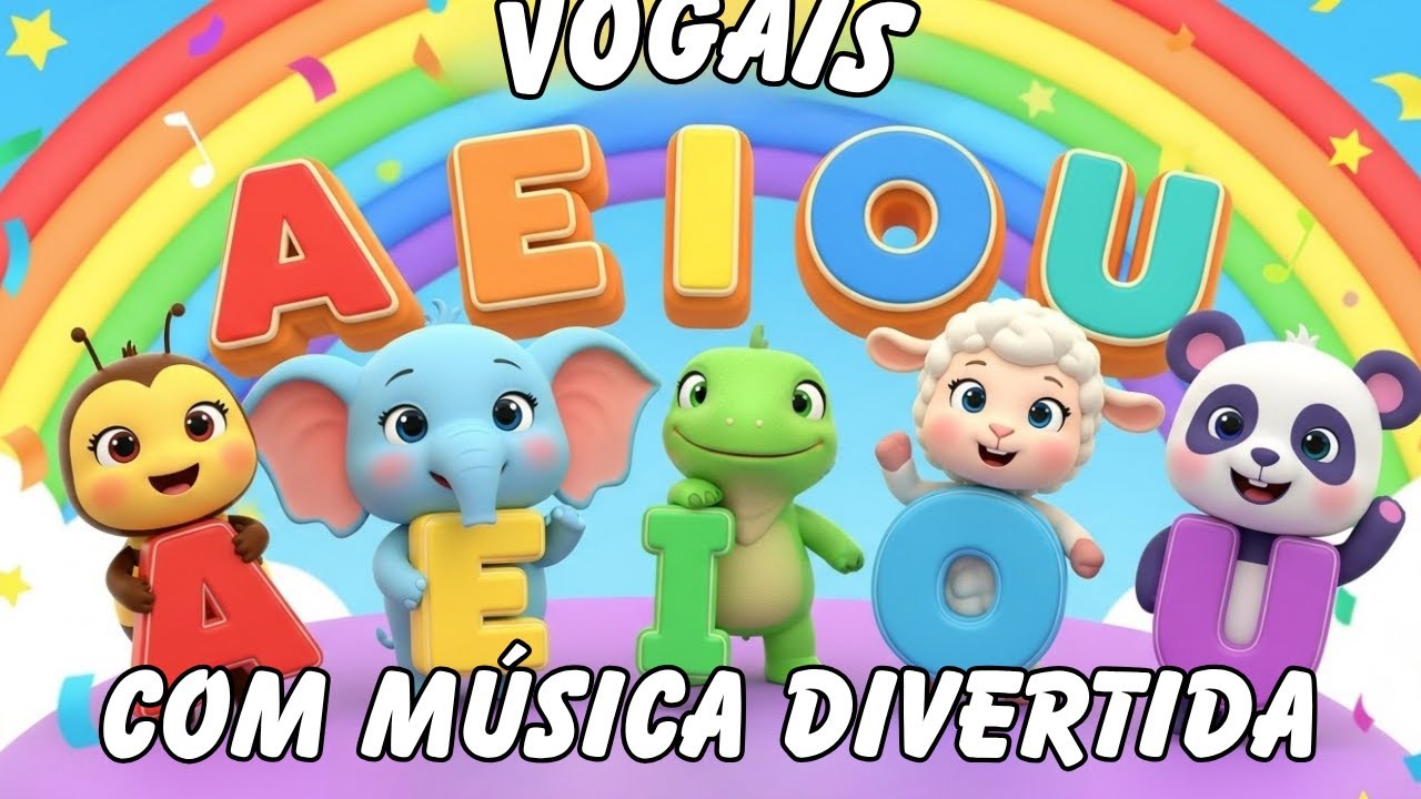 VOGAIS para Crianças  A E I O U - Música Infantil Educativa