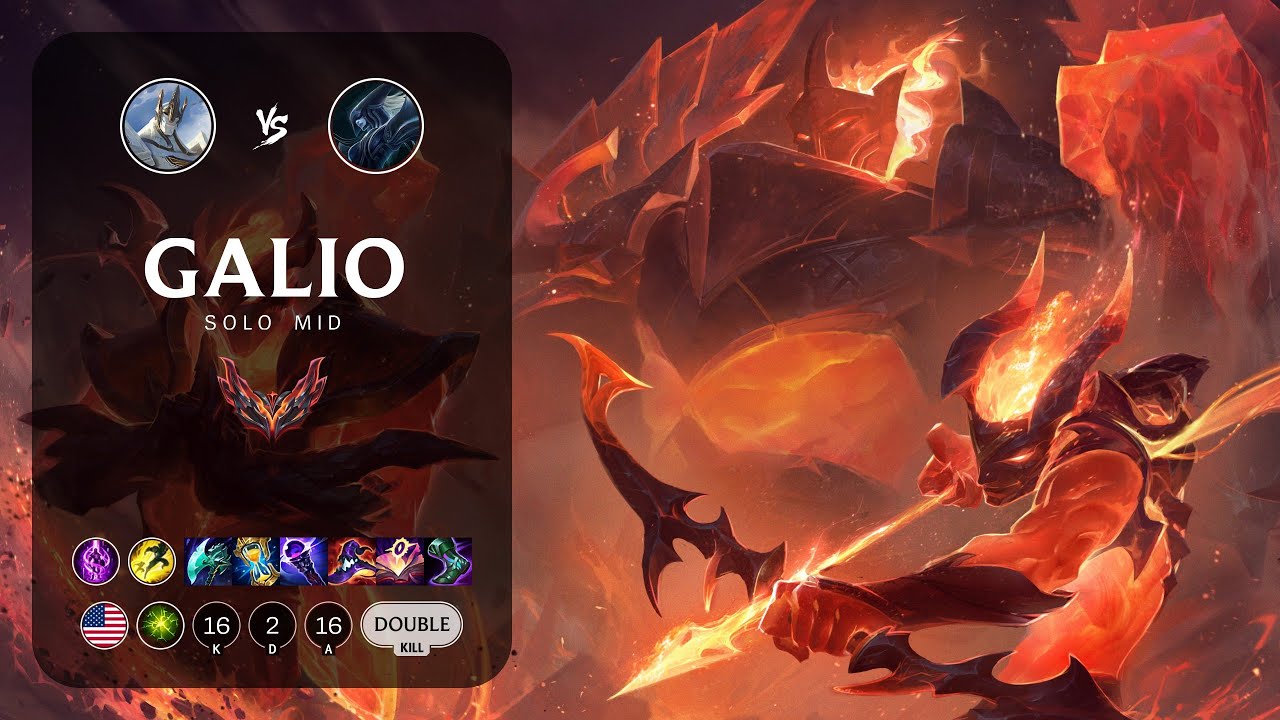 Galio Mid vs Lissandra - NA Grandmaster Patch 13.10