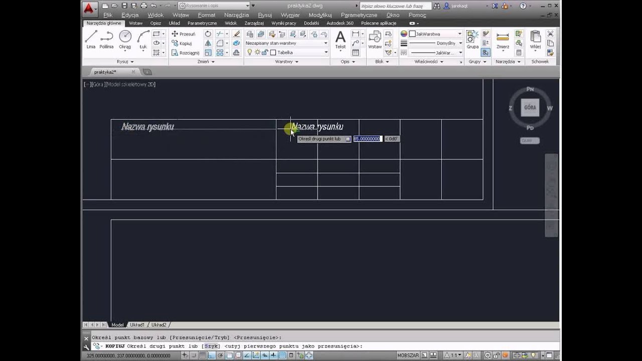 GZK_5  ( AutoCad 5/5) Modyfikacje praktyczne w AutoCad
