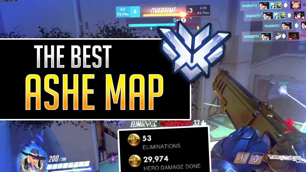 The BEST Map for Ashe in Season 20.. (TOP 500) - PS4 Overwatch