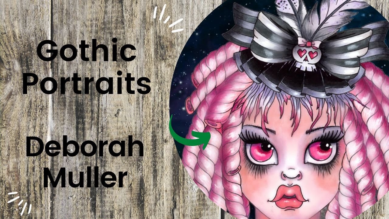 Gothic Portraits - Deborah Muller //Adult Colouring Book Flip Through