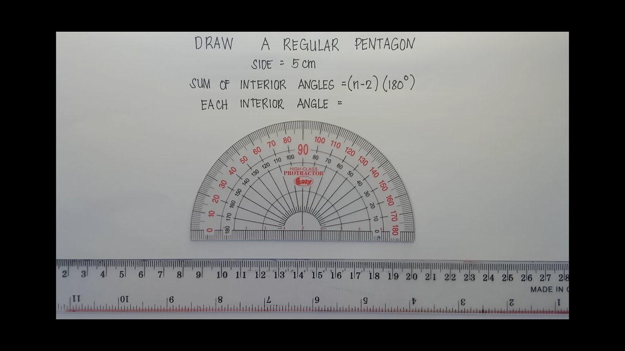 How to Draw a Regular Pentagon - Using the Protractor and Ruler | Matatag Curriculum | Grade 7 |