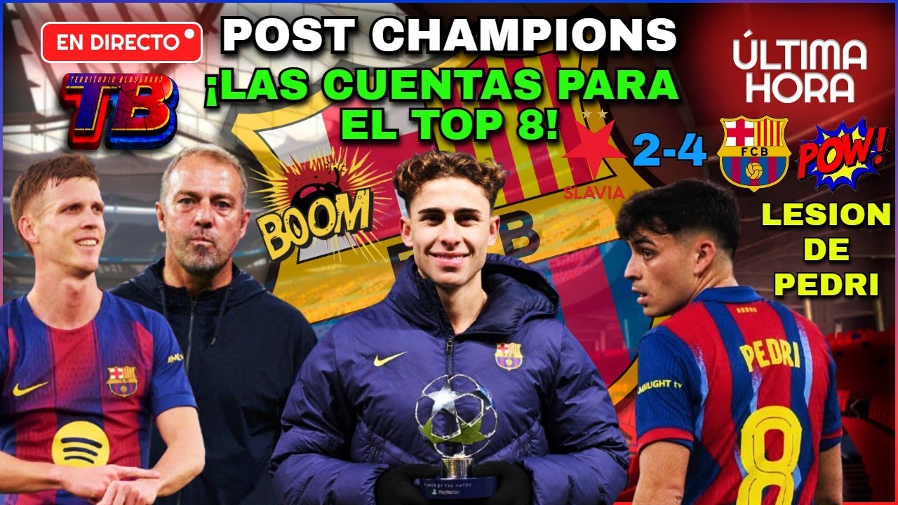 🚨 Remontada clave en Praga en CHAMPIONS LEAGUE 🔥 El Barça depende de sí mismo 🔵🔴 Pedri KO y MERCATO