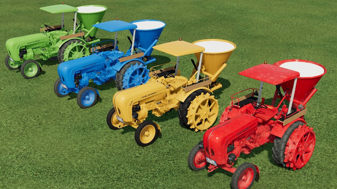 LIME Work With Mini PORSCHE Tractors , Trucks | Farming Simulator 22
