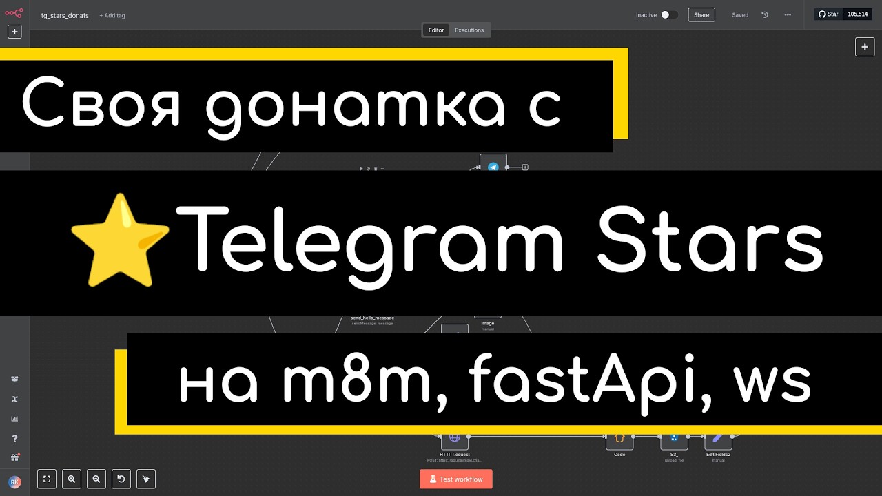 Свой донатный бот на базе Telegram Stars для стрима с n8n и fastapi