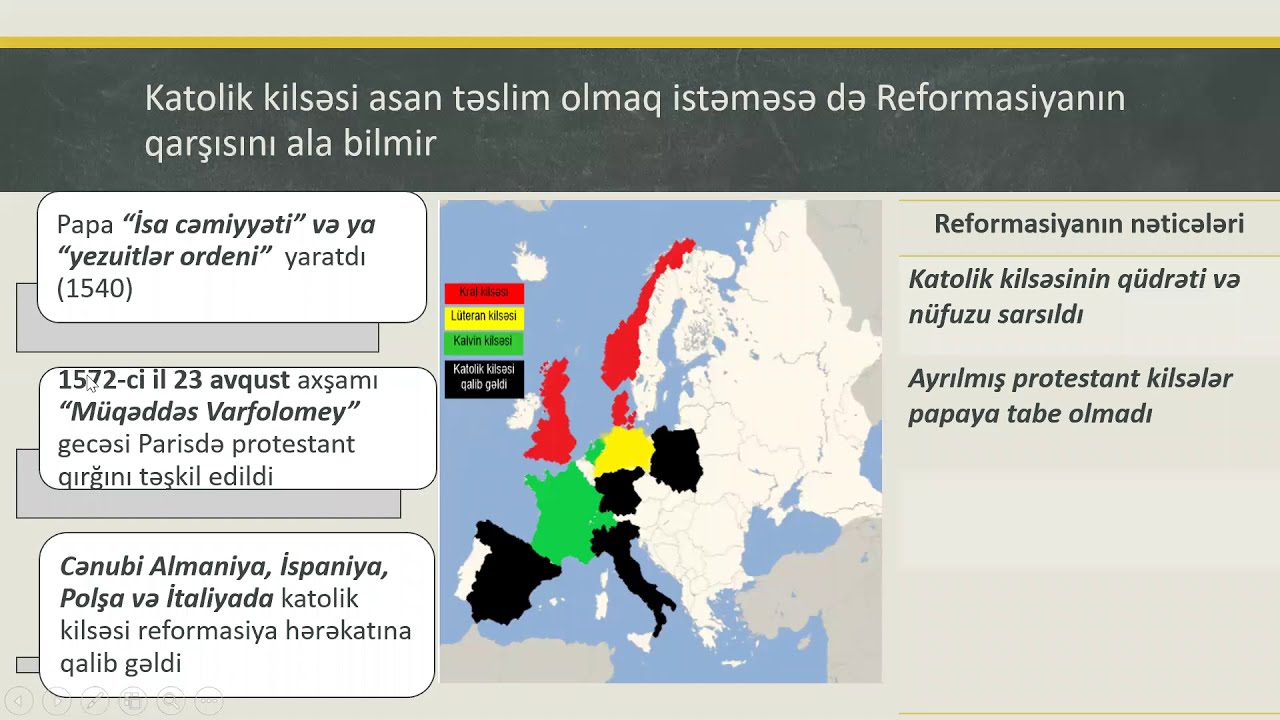 Avropada reformasiya. Güvənnəşriyyatın elektron vəsaiti əsasında.