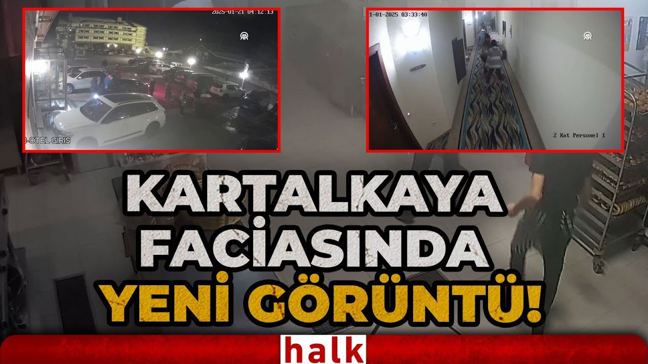 KARTALKAYA FACİASINDA YENİ GÖRÜNTÜLER! Personel yangın başladığı anda panik halinde böyle kaçmış!