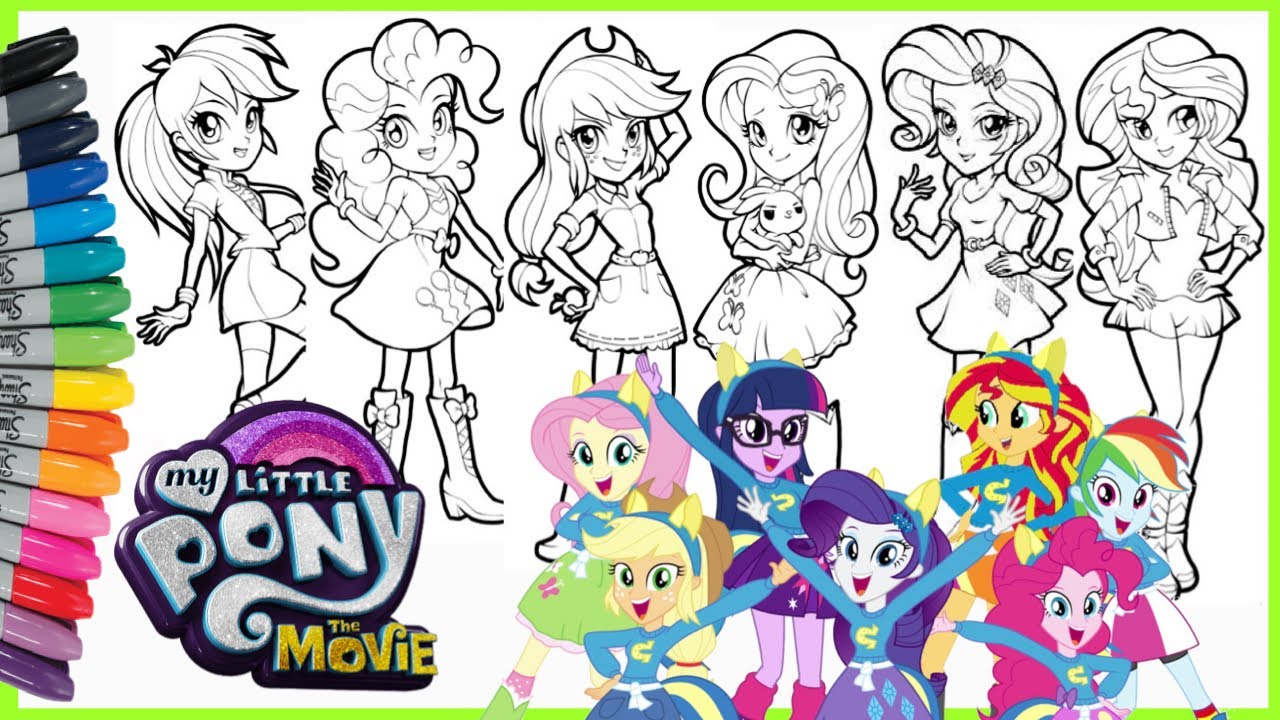 Mewarnai Kuda Poni My Little Pony Equestria Girls Colouring Page COMPILATION
