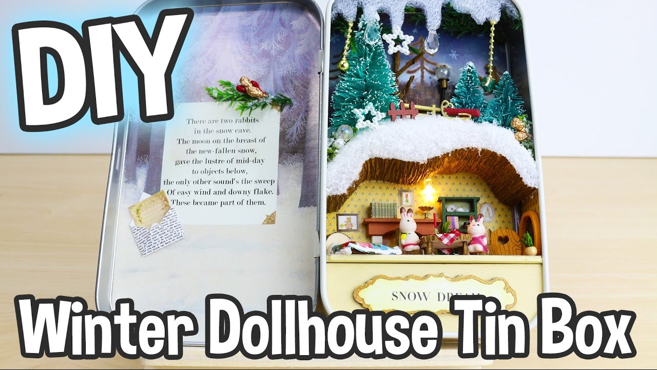 DIY Miniature Dollhouse Kit Box Theatre Snow Dream Cute Winter Scene / Relaxing Crafts