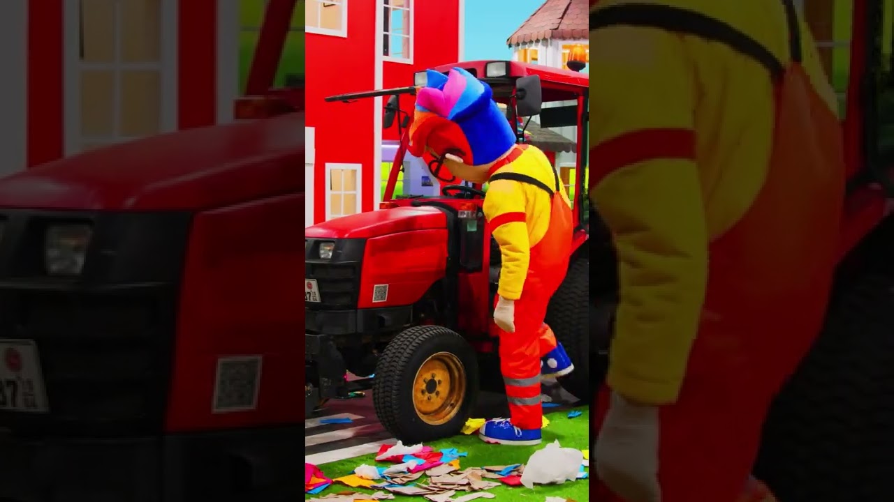 &Ccedil;ocuklar kırmızı bir mini trakt&ouml;r inşa ediyor 🚜 #Shorts