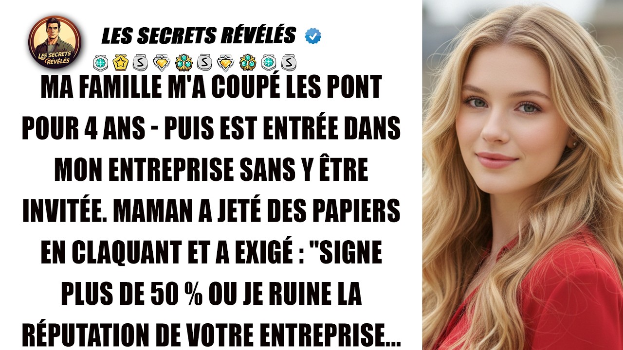 Ma famille m'a renié 4 ans. Aujourd'hui, ils exigent 50 % de mon entreprise à succès.