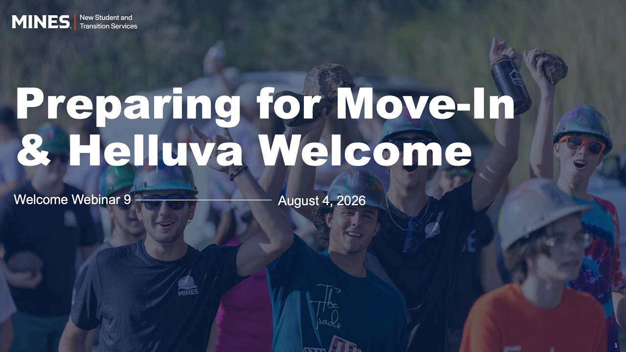 2026 Welcome Webinar- Preparing for Move In & Helluva Welcome
