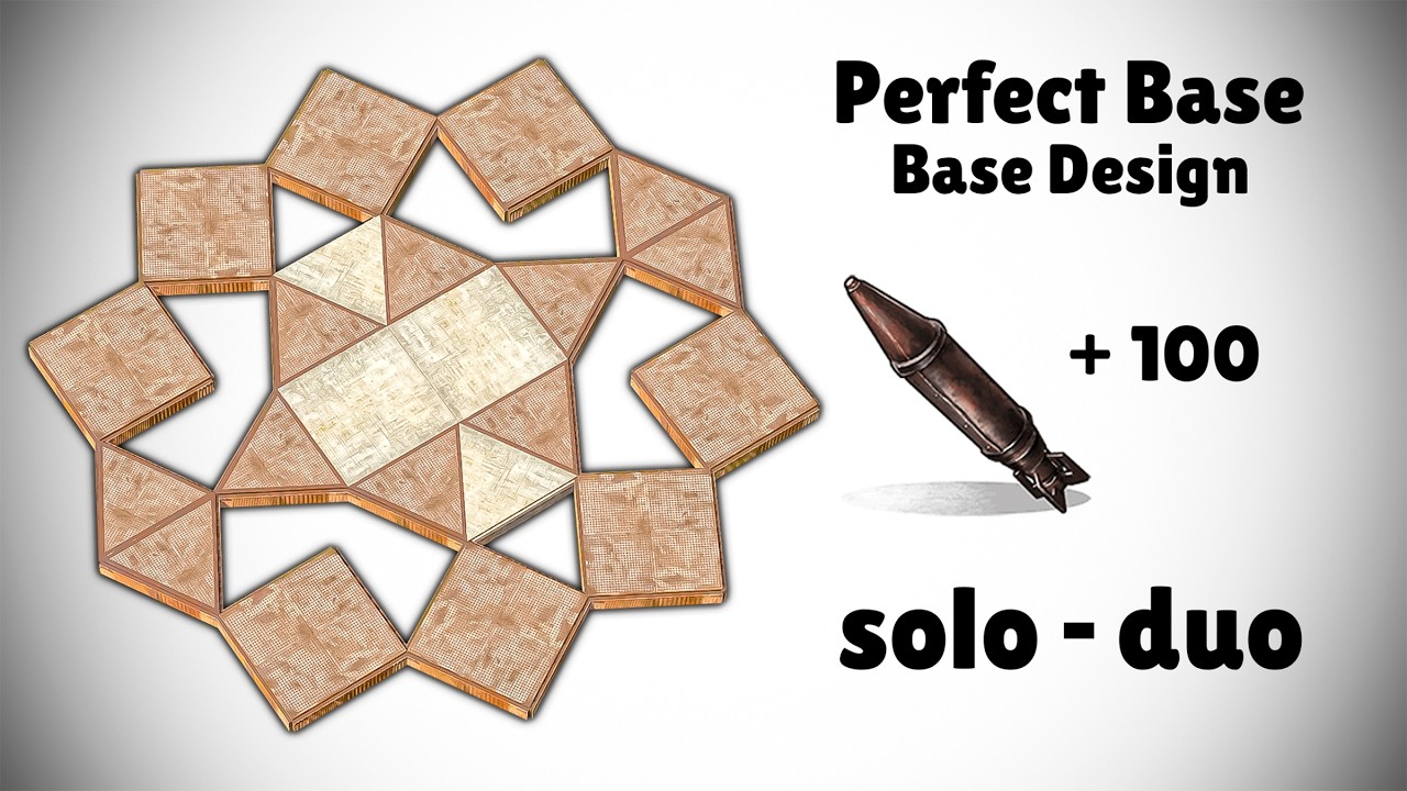 Rust - NEW Perfect Base 2x1 for Solo/Duo design | +100 rockets