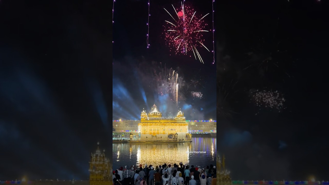 Beautiful Fireworks On The Occasion Of Sri Guru Ramdas Sahib Ji ( Golden Temple Amritsar )