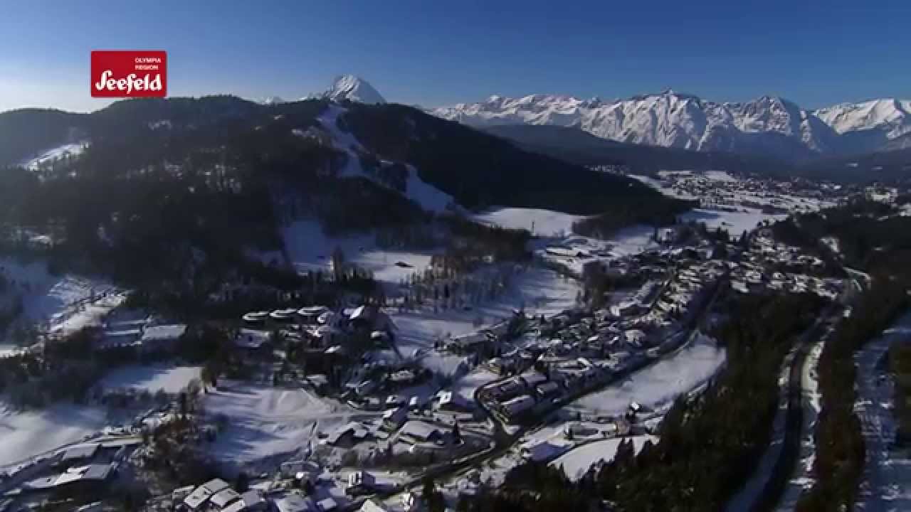 Panoramaflug &uuml;ber das winterliche Seefeld