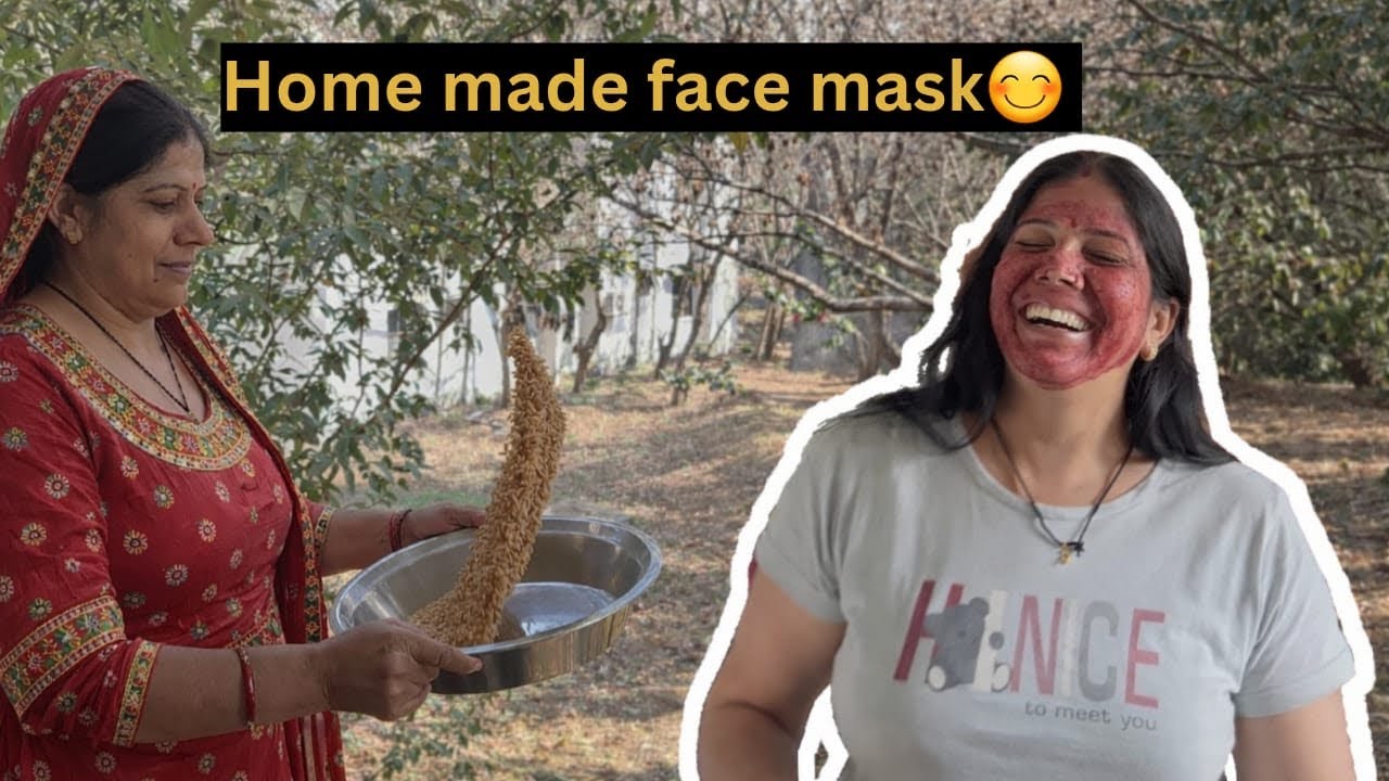 घर पर बनाई चेहरा सुथरा करने का मस्क 😎😇results kaise aaye? #nooniavlogs