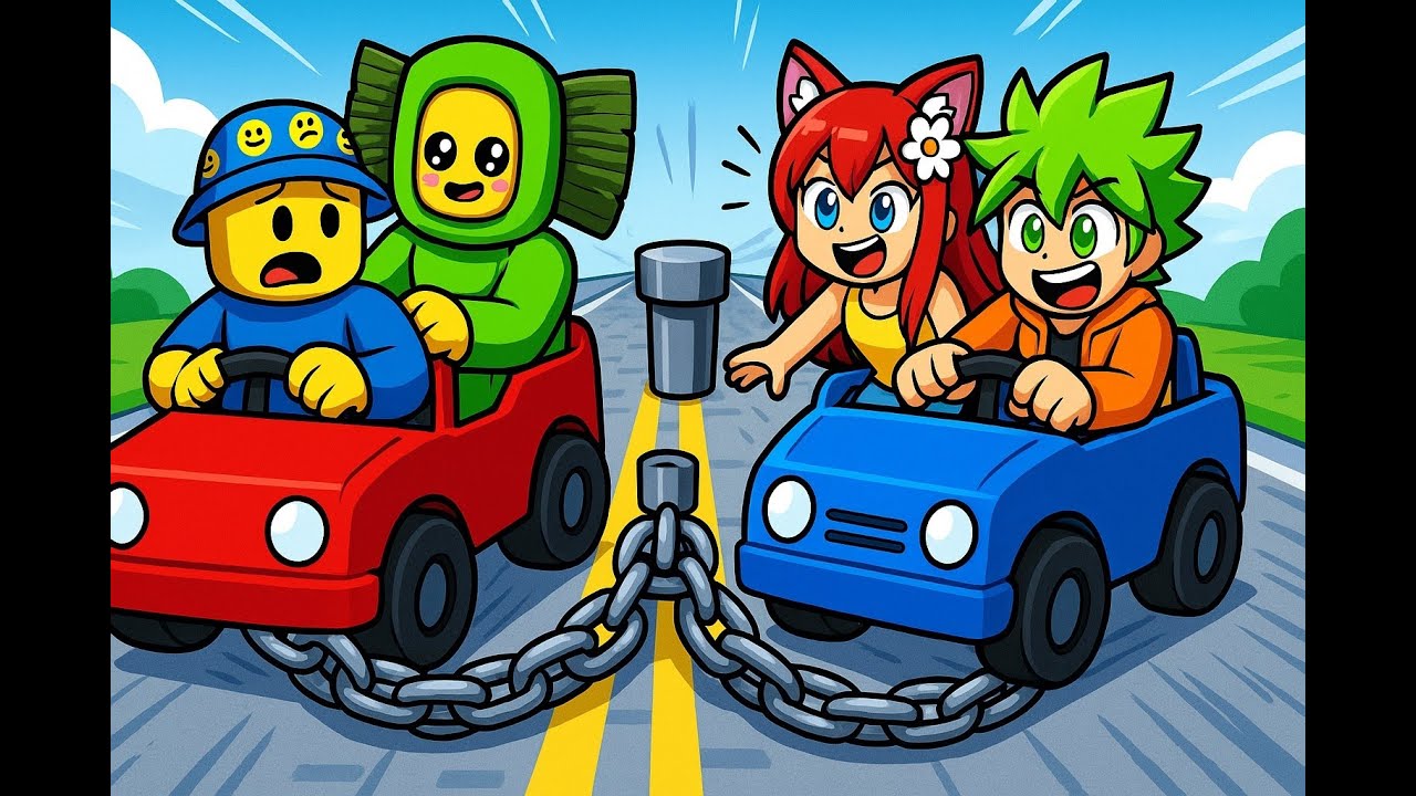 Samochody na Łańcuchach?! 🚗💥Przechodzimy Obby w ROBLOX Chained Cars!