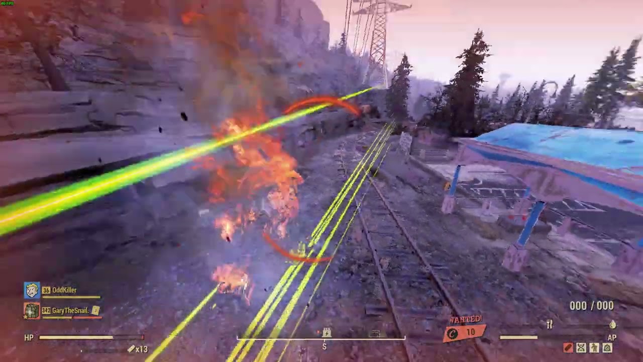 Fallout 76 Lvl 35 Pvp, thought I would show what a pvp cheater looks like.