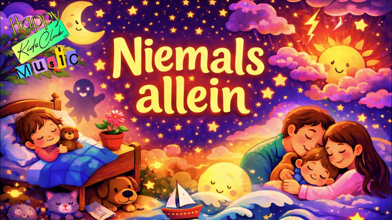 ♫ Kinderlied - Niemals allein | Gute Nacht Lied vorm einschlafen...träum schön - HappyKidsClubMusic