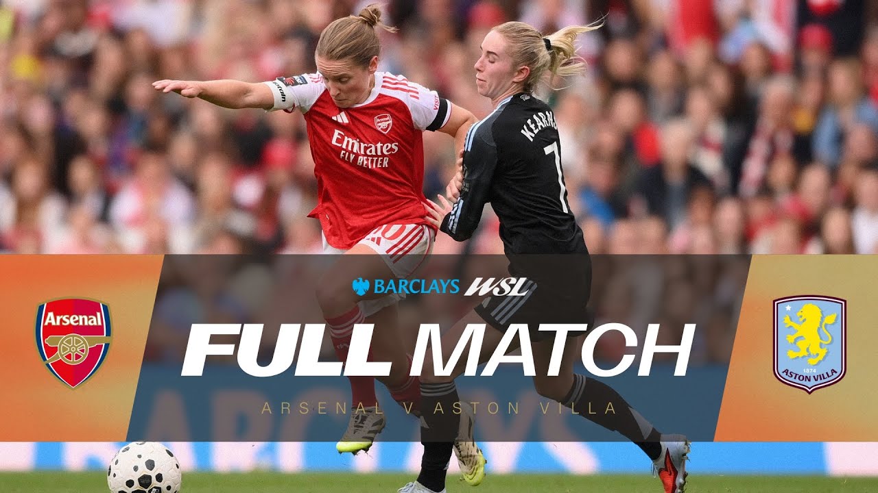 FULL MATCH: Arsenal v Aston Villa | Barclays WSL 25/26