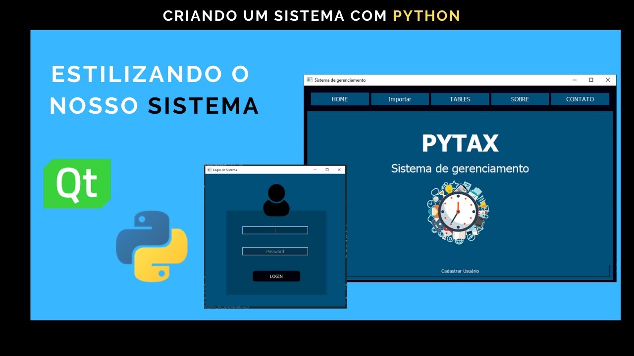 33 -  Criando o estilo do sistema  | Qt Designer | Sistema de gerenciamento com Python