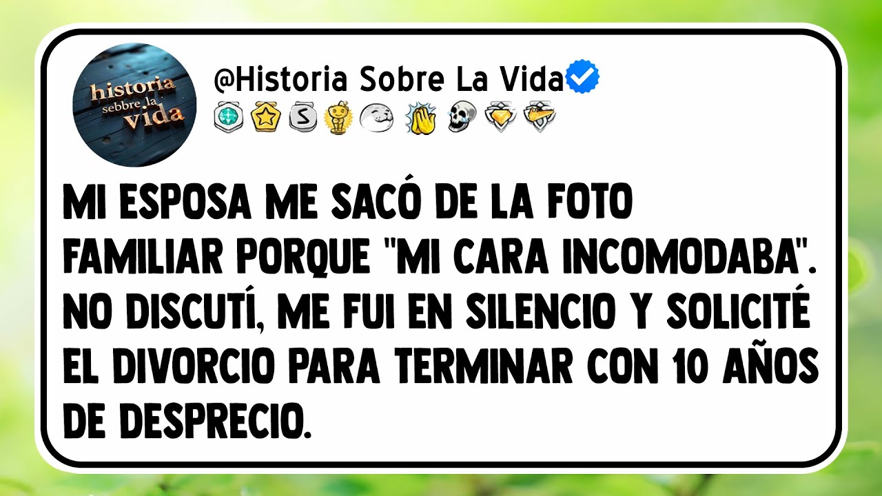 Mi esposa me sacó de la foto familiar porque "mi cara incomodaba". No discutí, me fui en silencio...