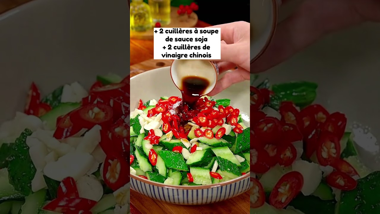 Comment faire un concombre simple, savoureux, frais et croustillant ? #cuisine #astuce #recette