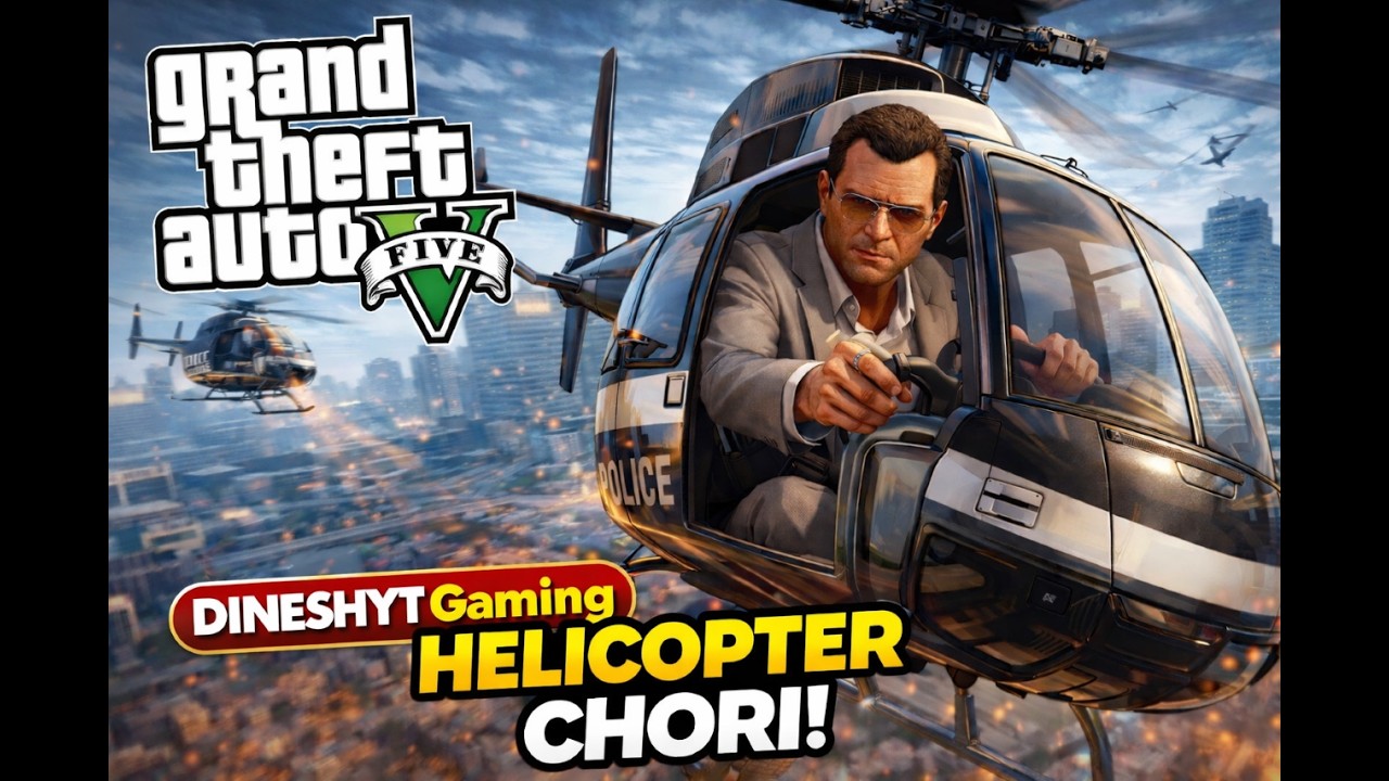 🚁 GTA 5 Me Helicopter Heist! | DineshYT Gaming