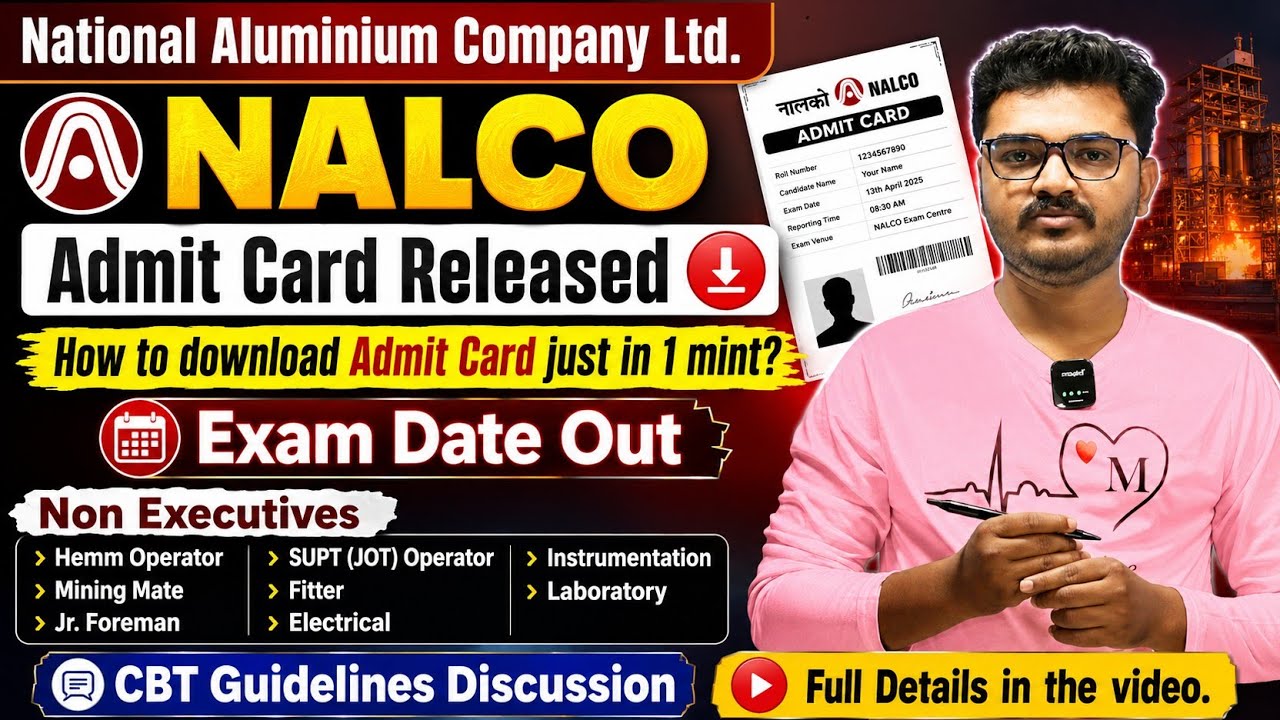 NALCO Admit Card 2026 Download | NALCO Exam Date 2026 | How to download NALCO Admit Card 2026 #nalco