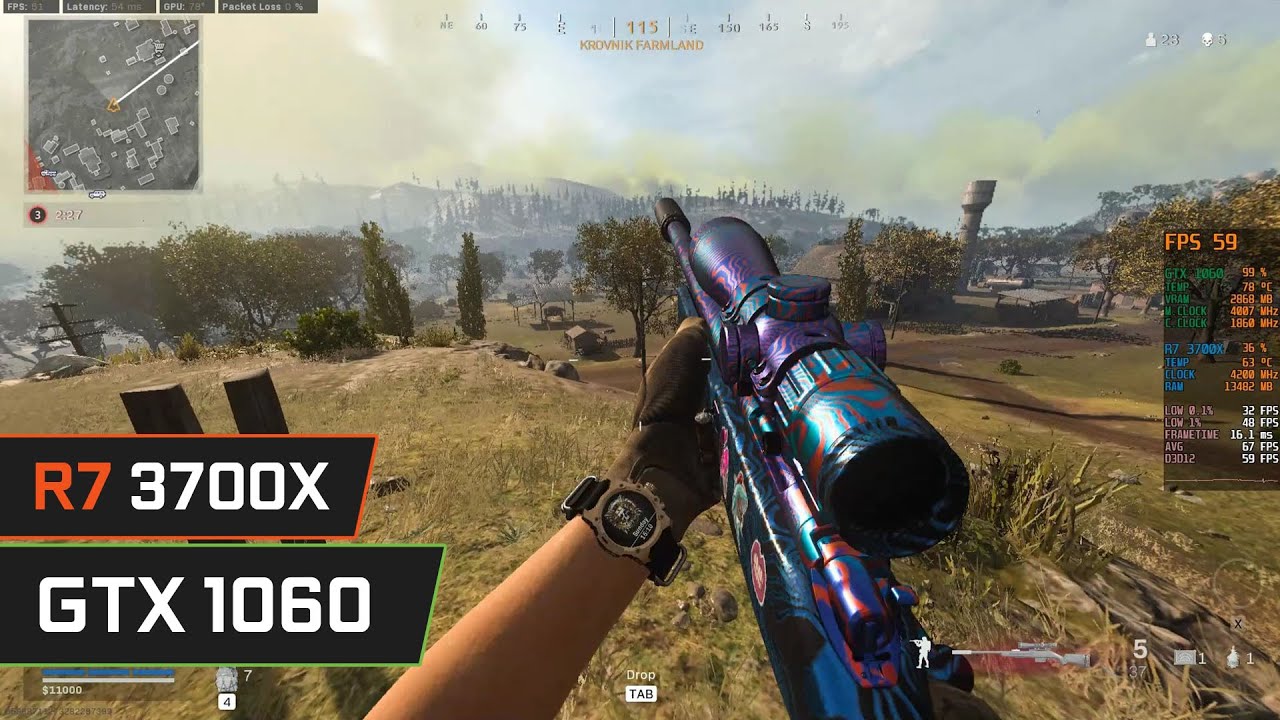 Call of Duty Warzone Season 6 GTX 1060 + Ryzen 7 3700X | Low Settings
