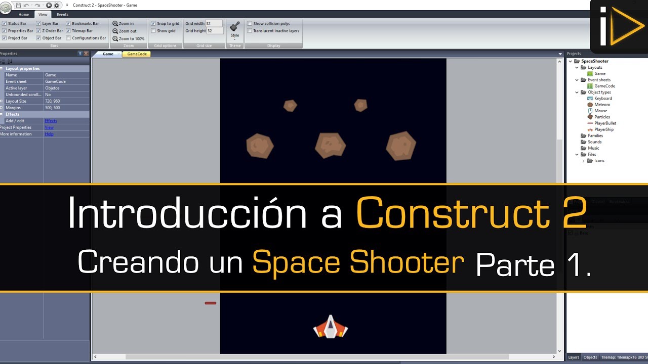 Introducción a Construct2 / Crea un space shooter parte 1