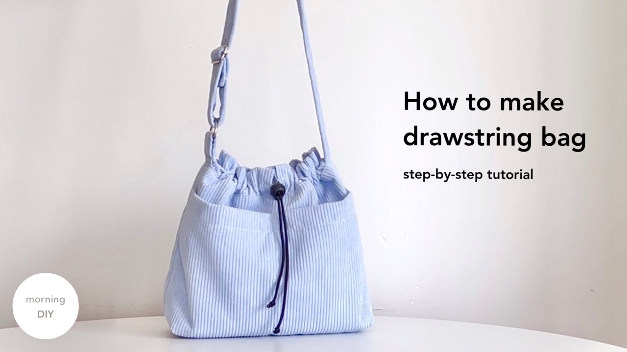 How to make drawstring bag step-by-step easy to do!