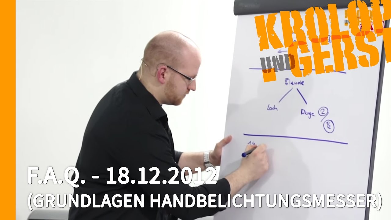 F.A.Q. - 15.01.2013 (GRUNDLAGEN HANDBELICHTUNGSMESSER) - LIVE - Krolop&Gerst