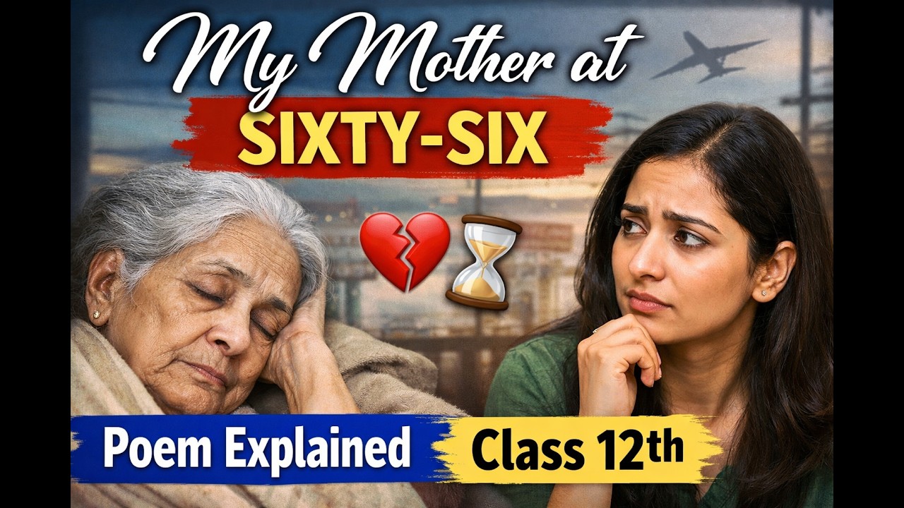 My Mother at Sixty Six Explained | Class 12 English Flamingo | Line by Line Explanation #boards