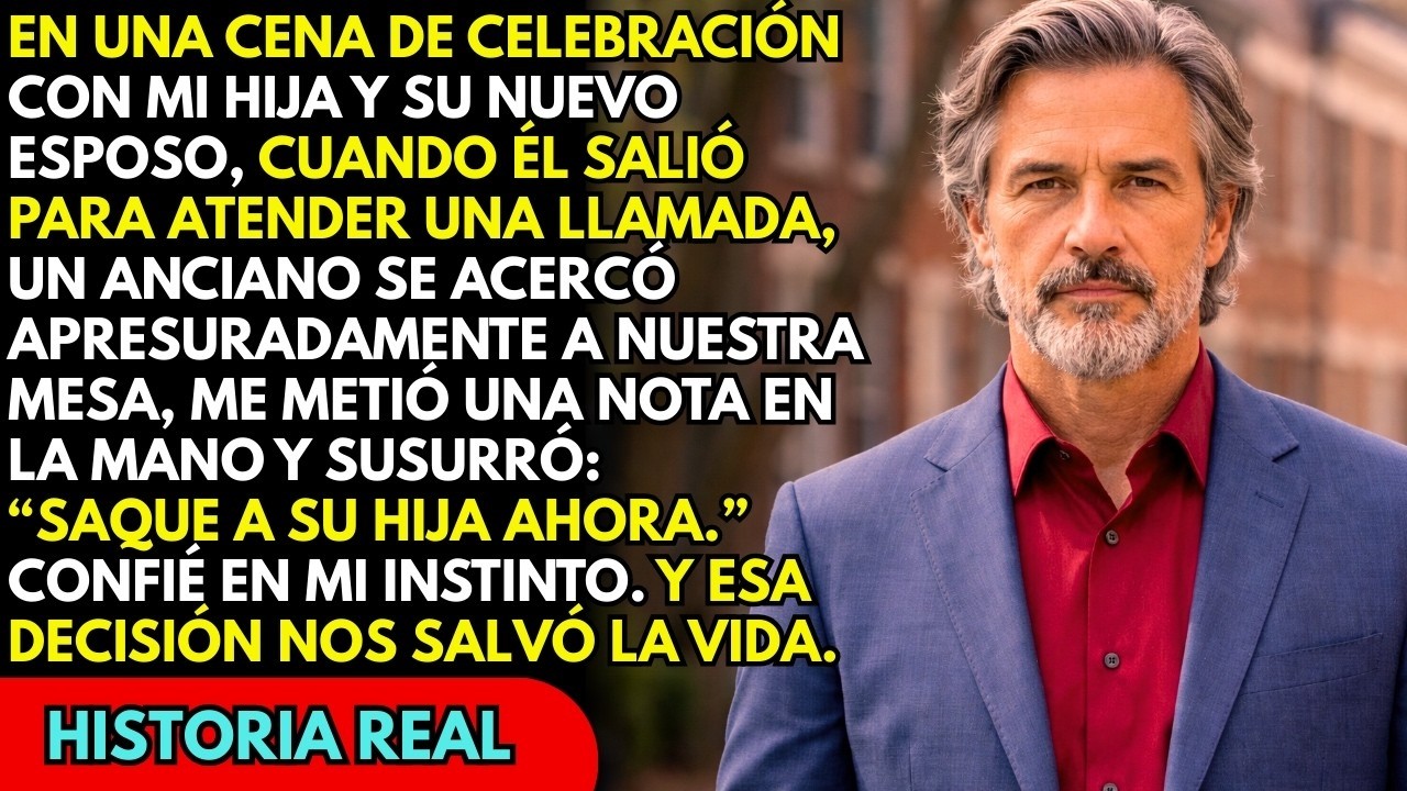 Cuando el esposo de mi hija salió, un anciano me dio una nota: “Saca a tu hija ya”