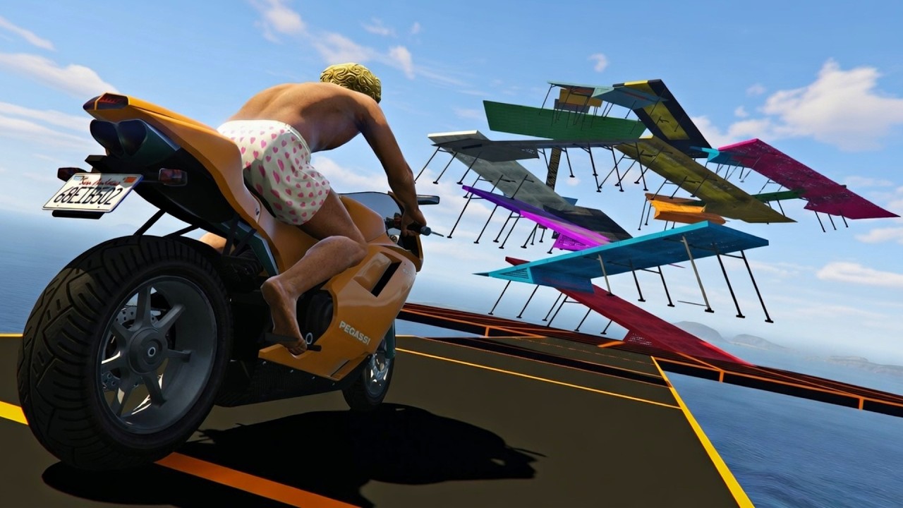 JE LANCE LE PIRE PARKOUR MOTO DE GTA 5… LASALLE N’EN REVIENT PAS ! 😱