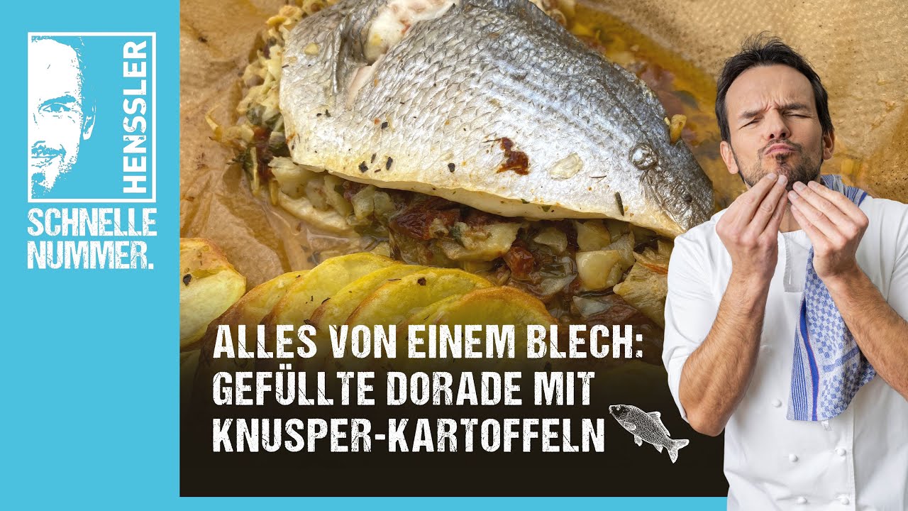 Schnelles Gef&uuml;llte Dorade aus dem Ofen mit knusprigen Kartoffeln Rezept von Steffen Henssler