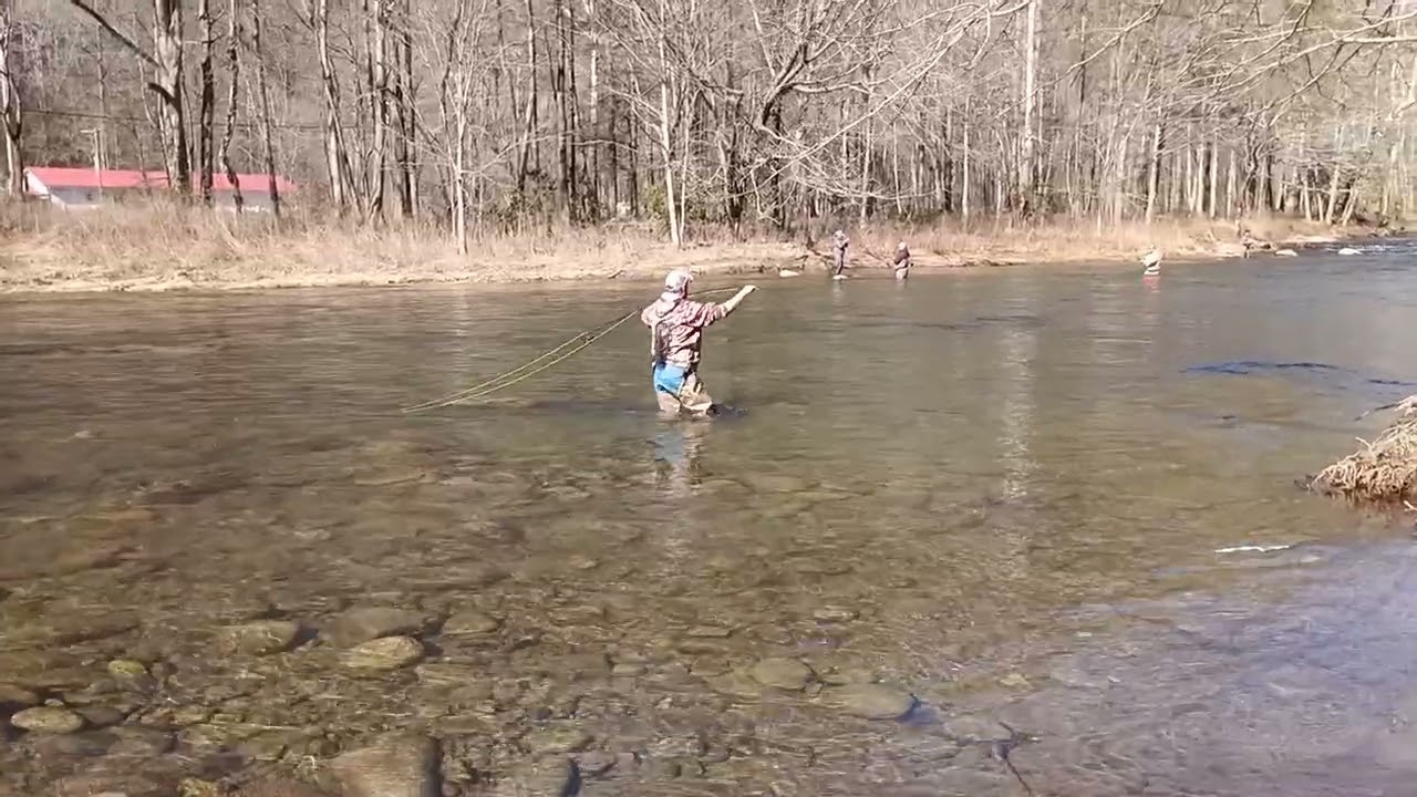 Tony doing some fly fishing in Charakee NC,.