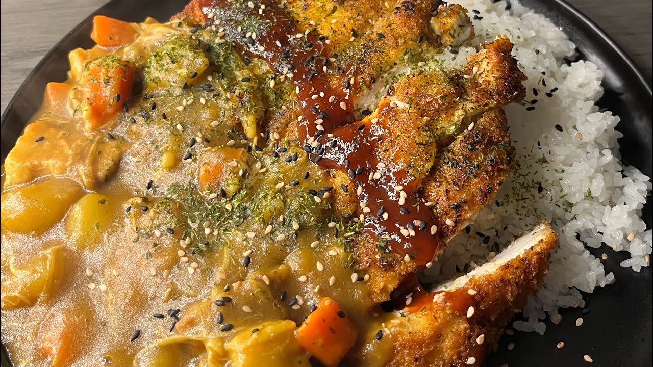 Chicken Katsu, Curry with Pork Belly and Rice