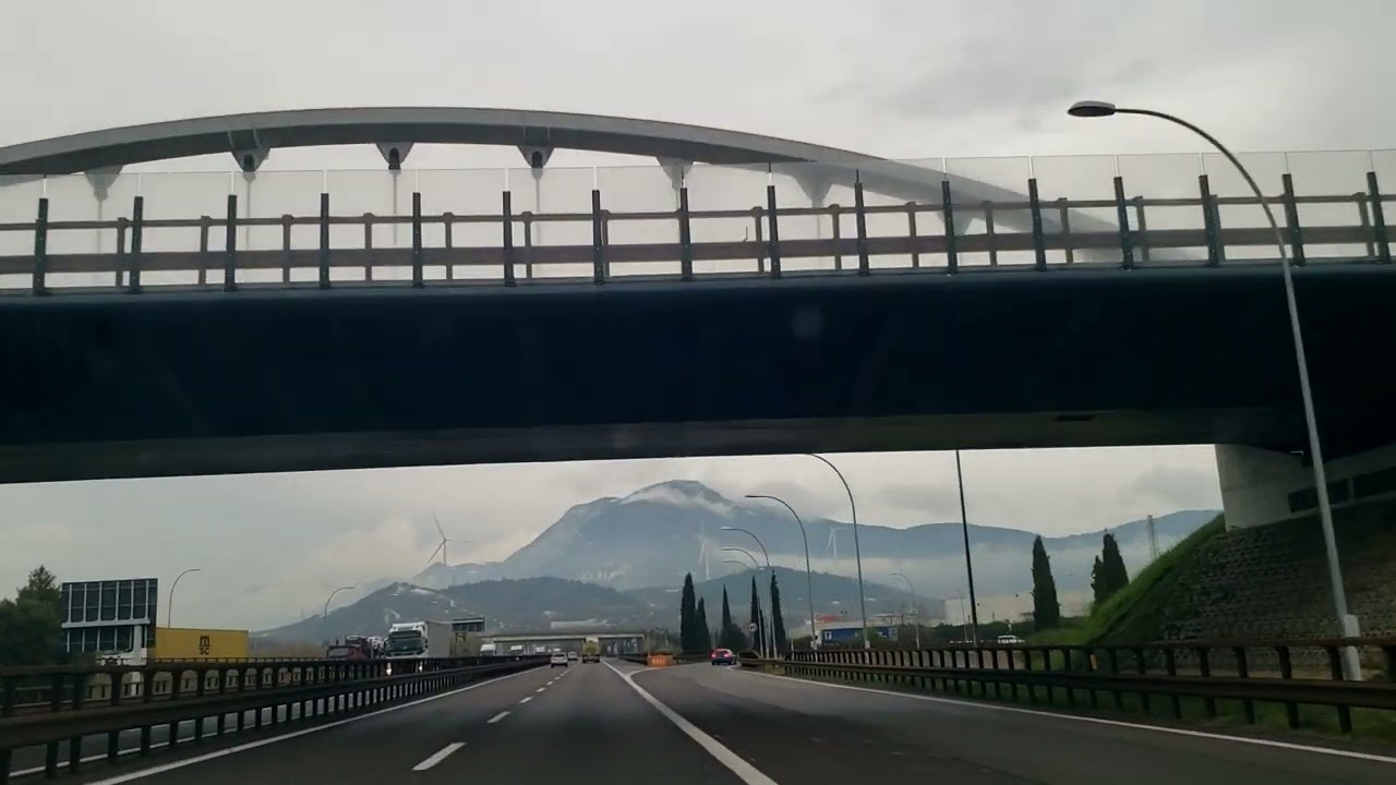 Driving from Verona to Bolzano in the Winter (Trentino, Italy)