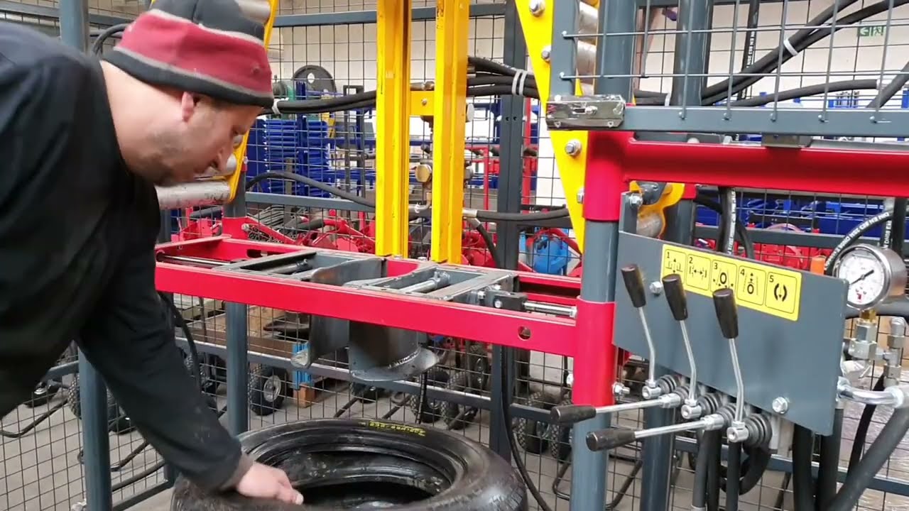 Tripling C tyres - COT-7 hydraulic tyre tripling machine / tire doubler / tire tripler