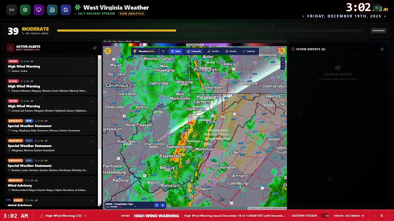 Live 24/7 West Virginia Weather Stream!